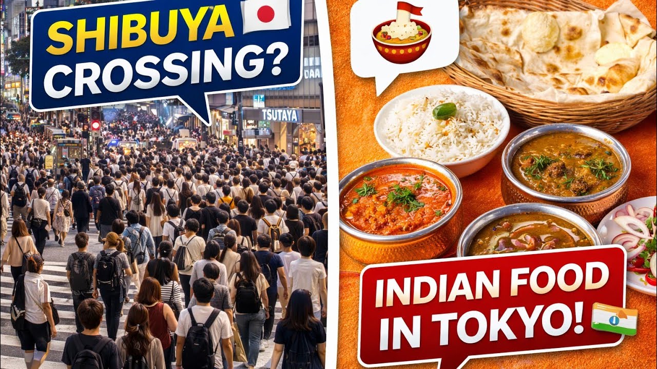 World’s Busiest Crossing in Tokyo 🇯🇵 + Found Indian Food in Japan | Family Travel Vlog