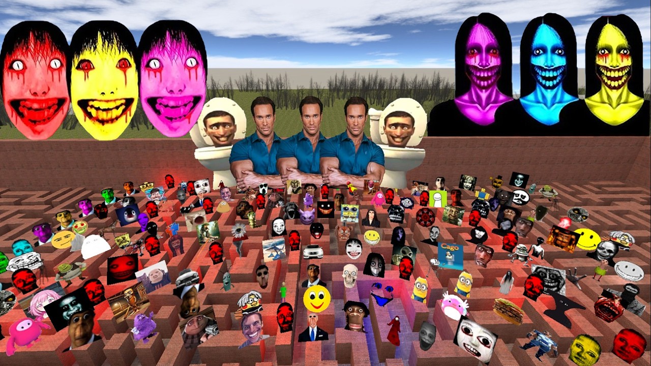 I Destroy Too Much Nico Nextbots and Nextbots in the Maze | Garry's Mod