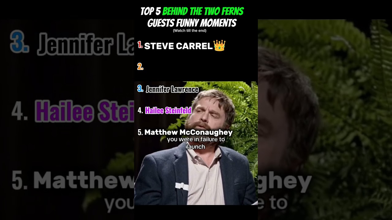 TOP 5 BEHIND THE TWO FERNS GUESTS FUNNY MOMENTS 🌿😂
