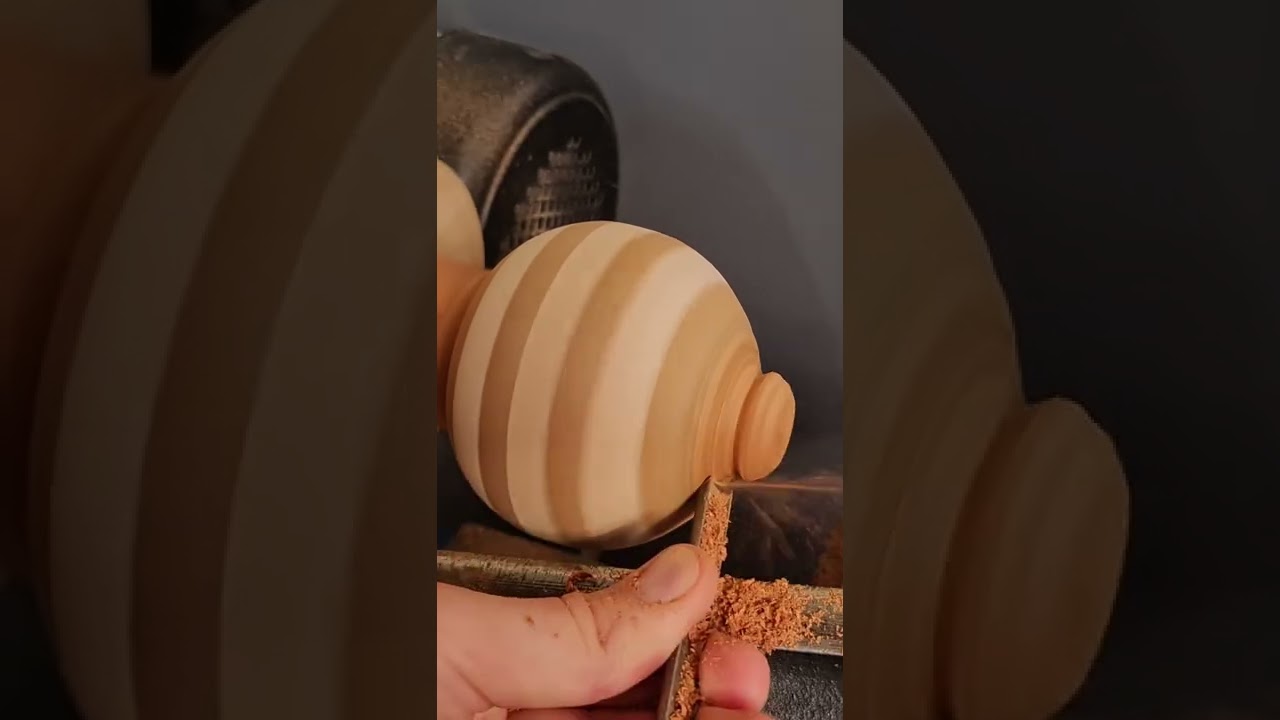 Woodturning - Making a Christmas bauble #shorts