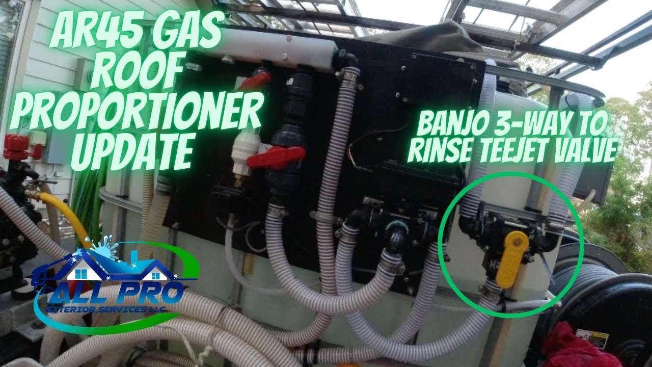 AR45 Gas Roof Pump Proportioner Update- Banjo 3-Way Valve to Rinse TeeJet