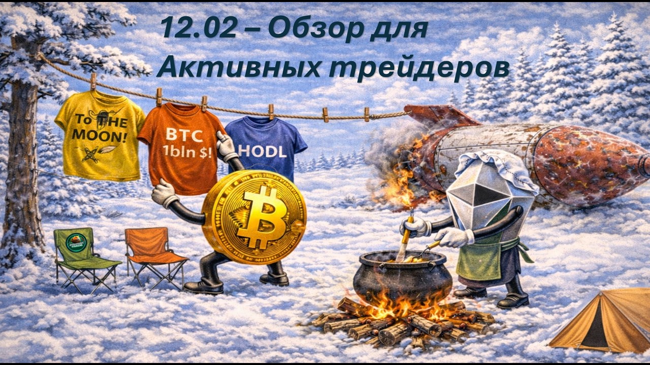 #BTC + #ETH - 12.02 Обзор для активных трейдеров, мини-обучение, сделки - #крипта #биткоин #трейдинг