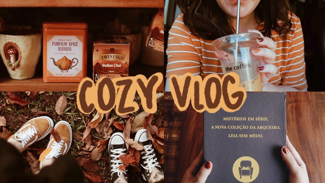 🤎🍂📖 cozy vlog: unboxing, livros, chá, adesivos e cores outonais (+ cupom de desconto!)