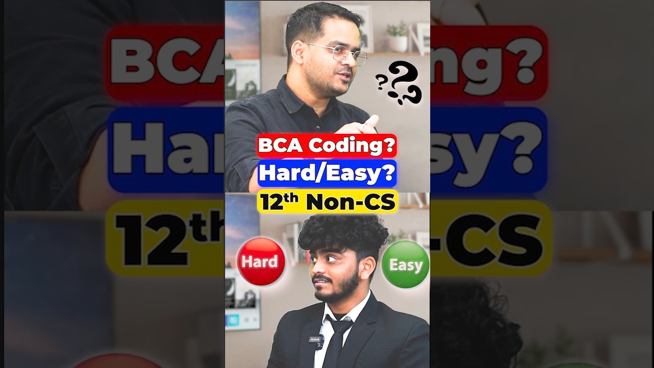 😱BCA Coding! Easy or Hard?😵12th Non-CS Student🎓BCA Interview! #Shorts #BCAStudents #BCACourse #BCA