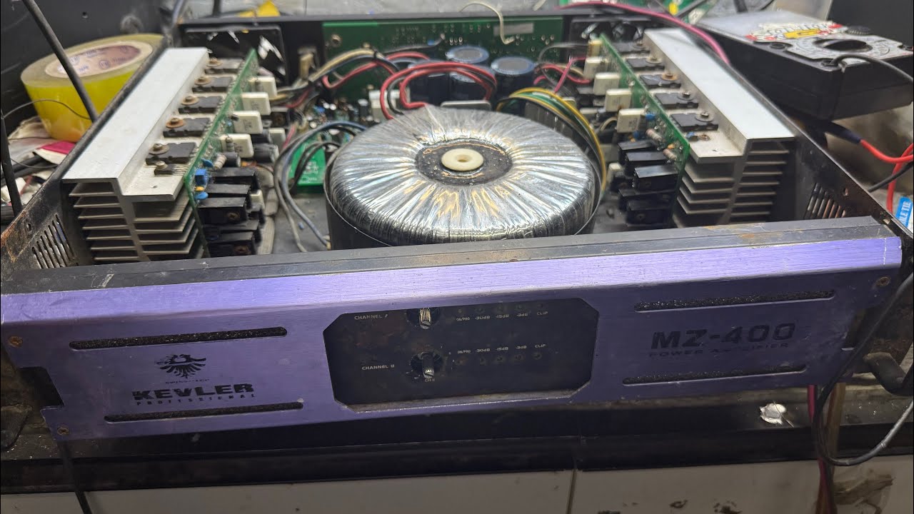 Kevler mz400 power  amplifier fully restored walang audio at naka protect