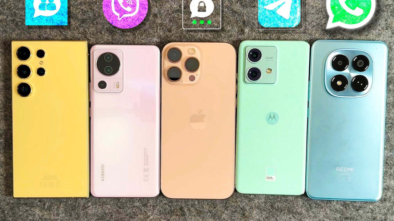 WhatsApp S24 Ultra VS Xiaomi KalamTime VS Redmi Note Telegram VS Moto Threema VS iPhone Viber