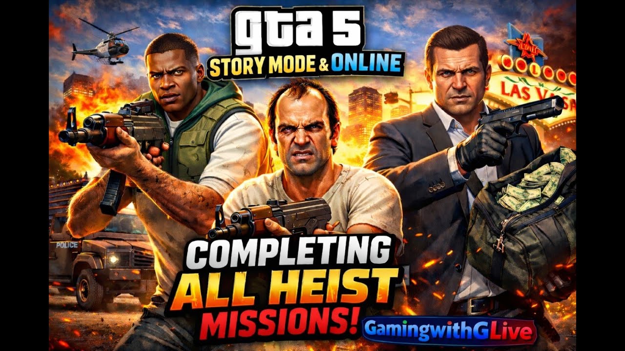 GTA 5 Story Mode & Online – Completing All Heist missions.