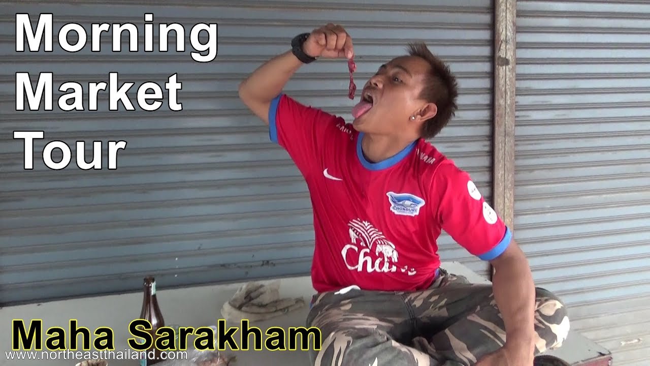 Huge Morning Market Tour, Maha Sarakham Thailand.