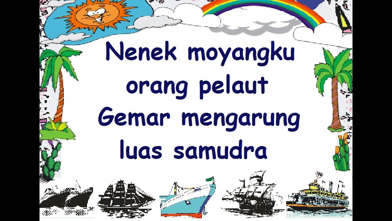 lirik BERAMAI KELAUT - Lagu Anak - Cipt. Ibu Sud - Musik Pompi S.
