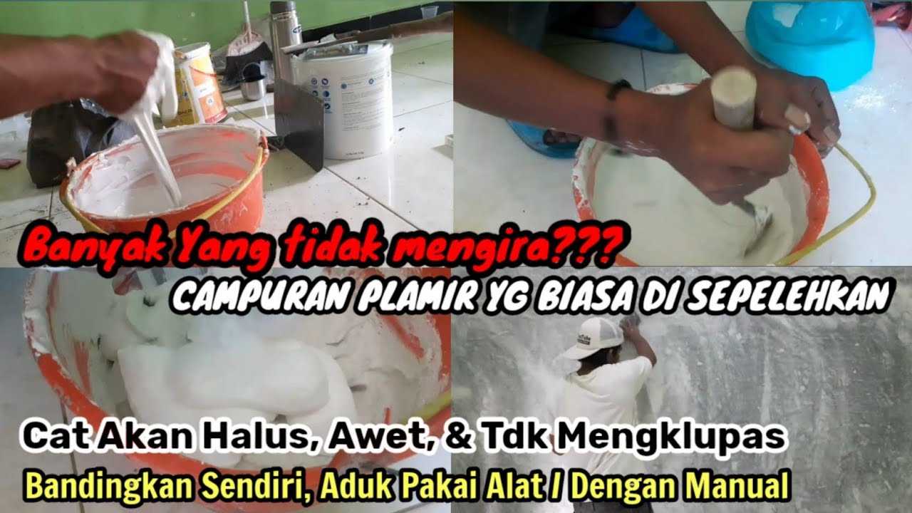 Cara sederhana membuat plamir tembok