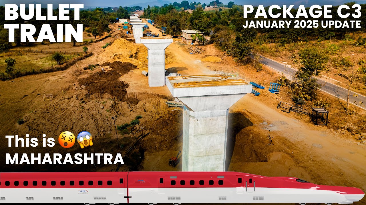 Bullet Train Project's Unbelievable Progress In Maharashtra😍 | Package C3 January 2025 Update