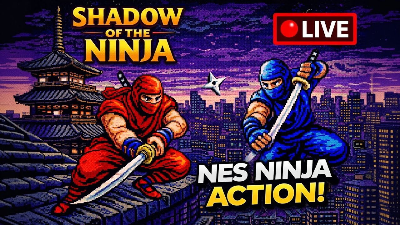 Shadow of the Ninja (NES) Live | Noob Se Pro Ninja Challenge Begins! 🥷🔥