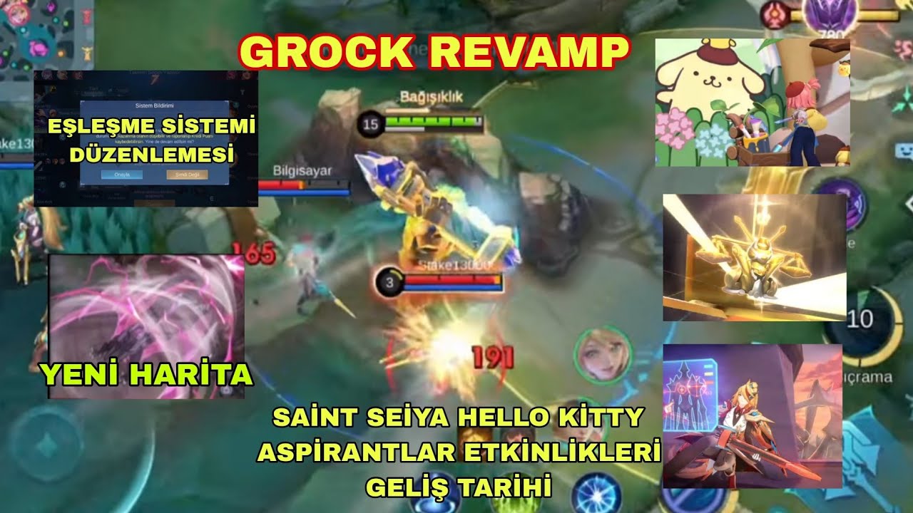 GROCK REVAMP YENİ EŞLEŞME SİSTEMİ YENİ HARİTA HELLO KİTTY SAİNT SEİYA ASPİRANTLAR
