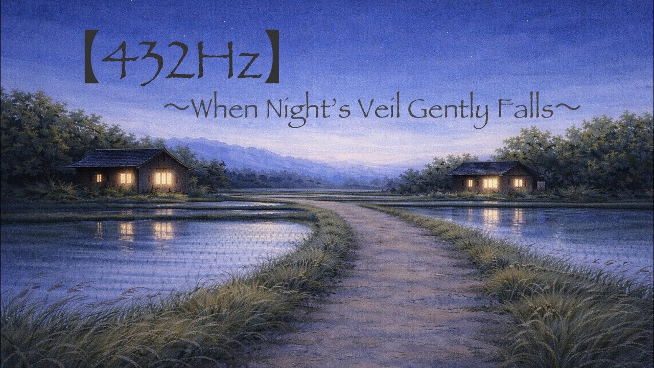 【432Hz】夜の帳が下りる頃｜When Night’s Veil Gently Falls ｜環境音・作業用・睡眠用BGM