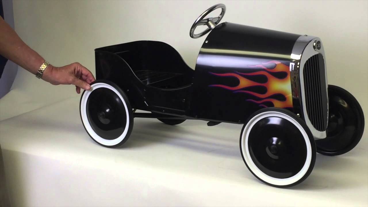 1934 Black Classic Hot Rod Pedal Car - New With All Steel Construction