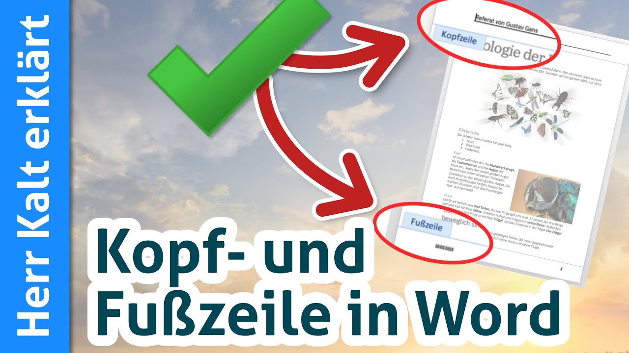 Kopf- und Fußzeile Word – Einfache Anleitung für Einsteiger