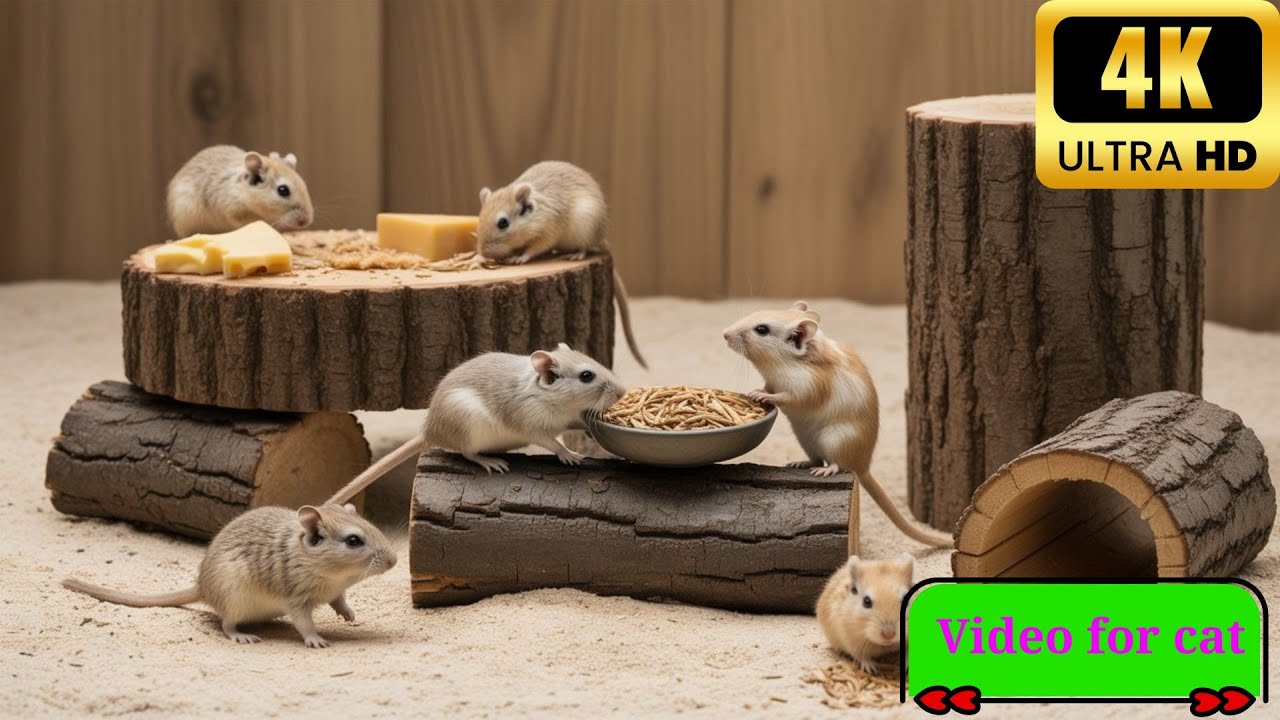 Cat TV Mouse | 3 Hours of Realistic Mouse Hole Action | 4K 60FPS