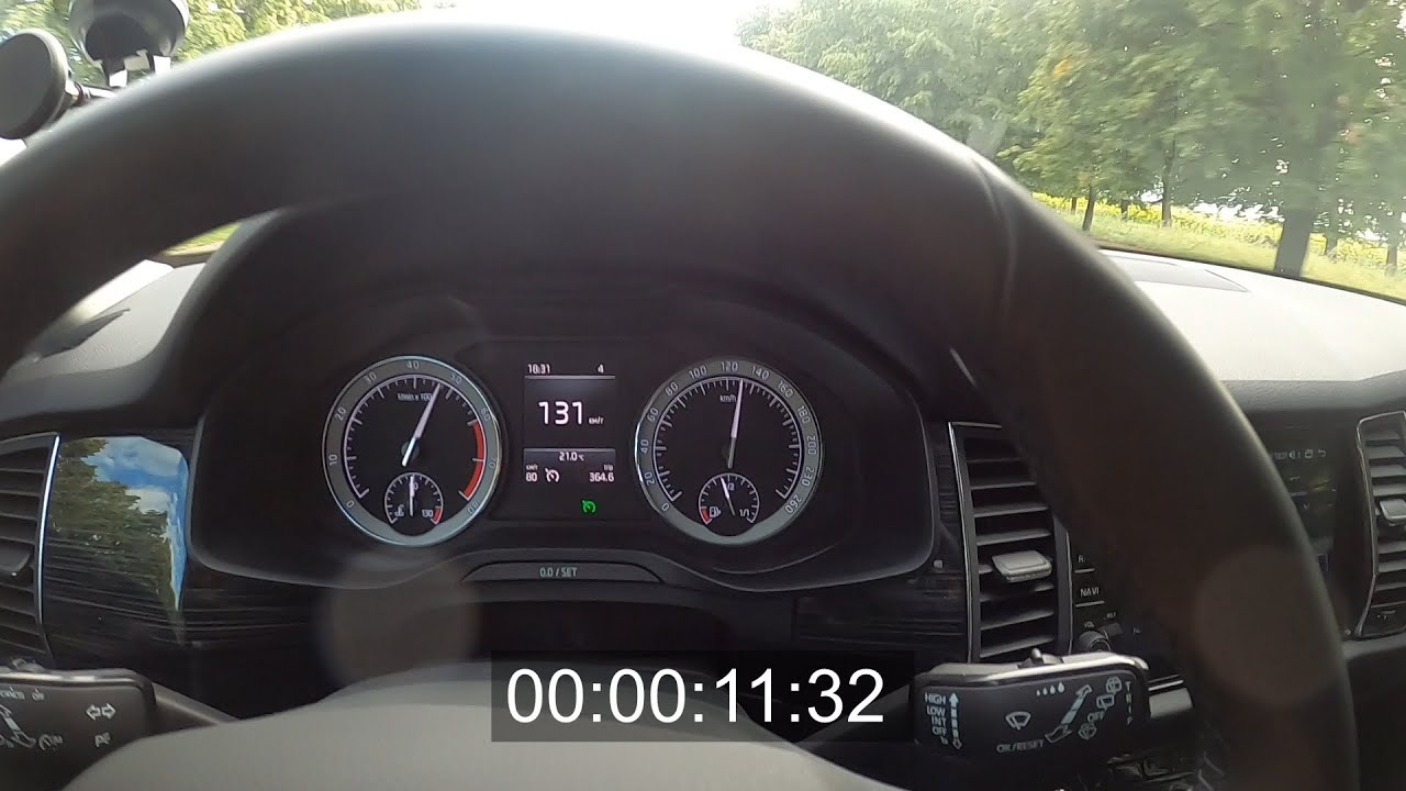 SKODA KODIAQ видео №4. Ускорение 80-130 (Acceleration 80-130). 1.4 TSI 150 hp.