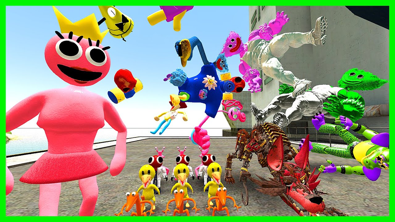 ALL RAINBOW FRIENDS WITH MISS T FIND SUCCESSFULLY FINDED RAINBOW FRIENDS PINK, OGANGE, YELLOW | GMOD
