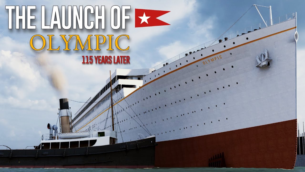 The Launch of R.M.S. Olympic | Animated 115 Years Later