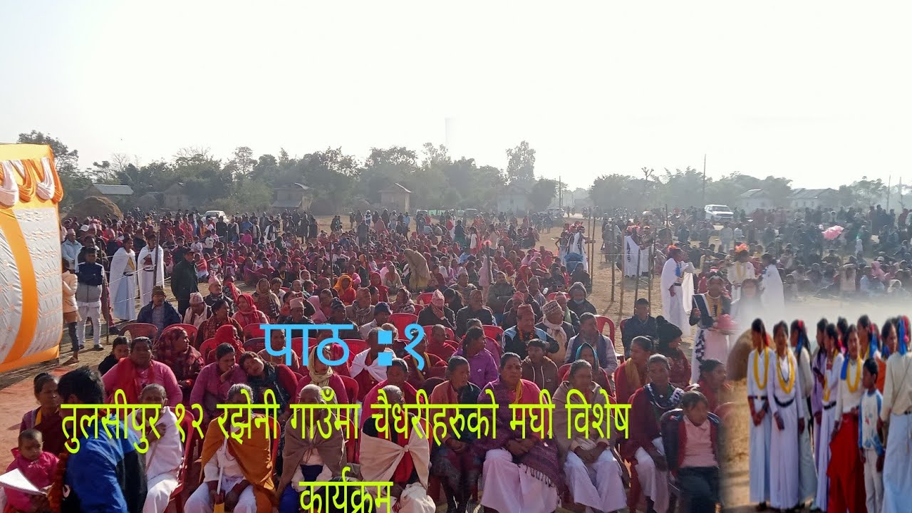 रझेनी गाउँमा चैधरी नाच । 