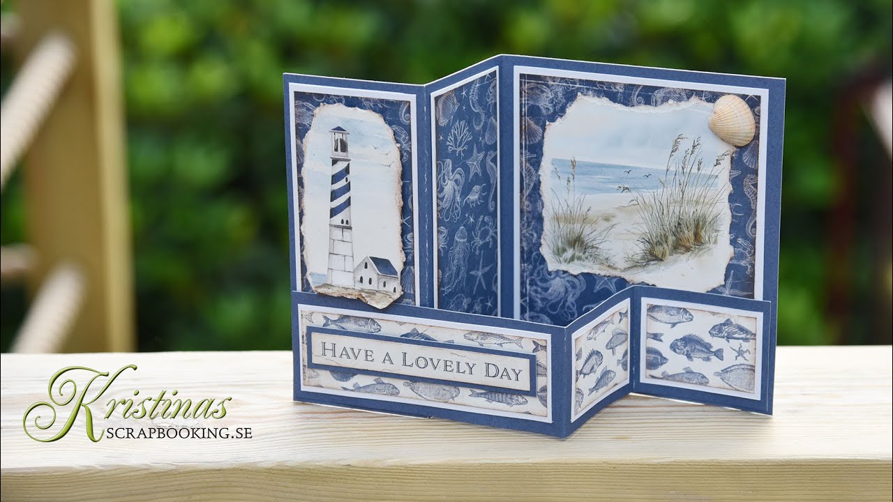 Z Fold Card - Maja Design Seaside - Kristinas Scrapbooking