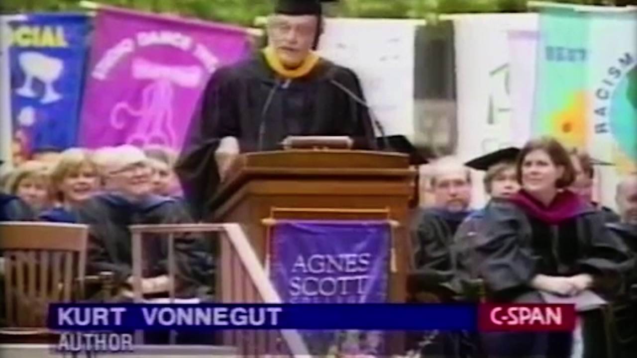 Kurt Vonnegut delivers College Commencement Address (1999)