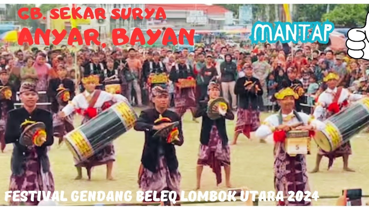 Festival gendang beleq Lombok utara 2024 || Gb. sekar surya, anyar, bayan