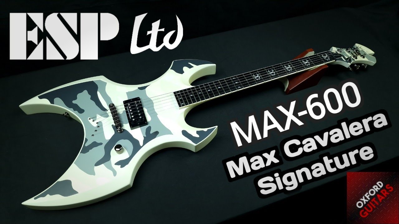 ESP LTD MAX-600UC Max Cavalera Signature Urban Camo 2010 Korea Soufly 4K guitar close up video