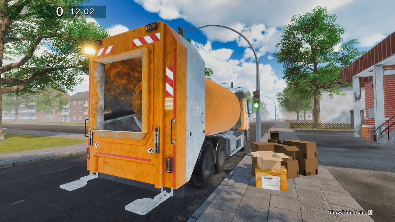 Garbage Truck Simulator 2023 | Street Collection - Cardboard | ULTRA