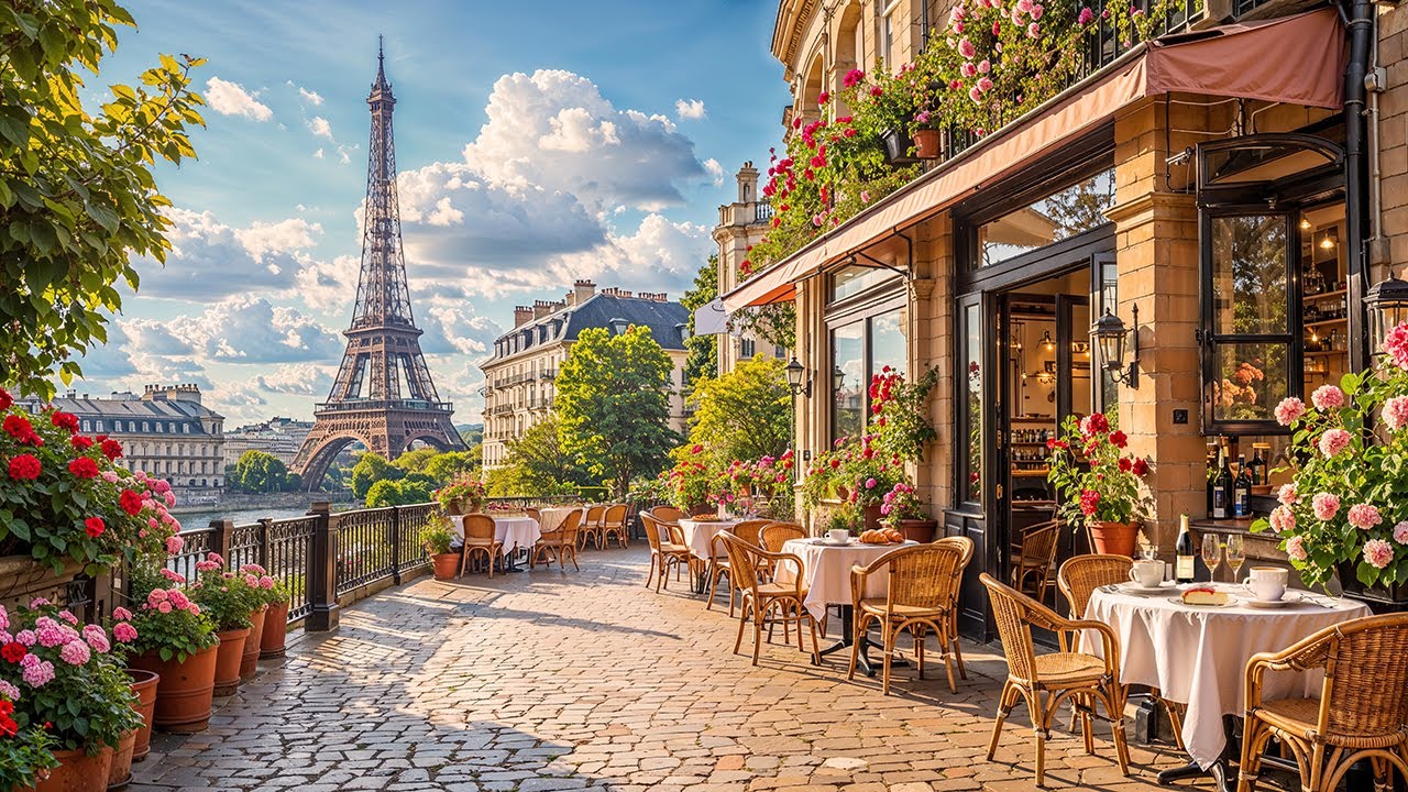 Sunny Paris Caf&eacute; Morning ☕ Soft Jazz Instrumental & Bossa Nova Music for Relaxation, Studying