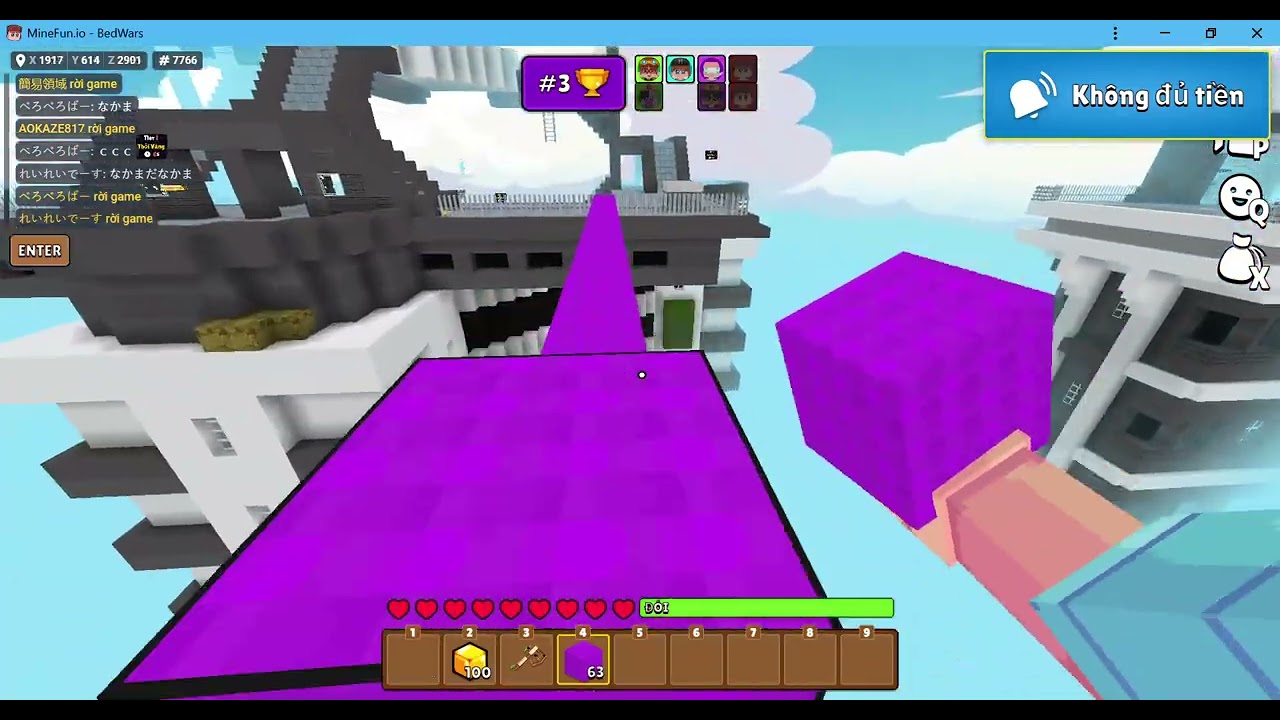 MineFun io BedWars Không Sử   Dụng    Kiếm