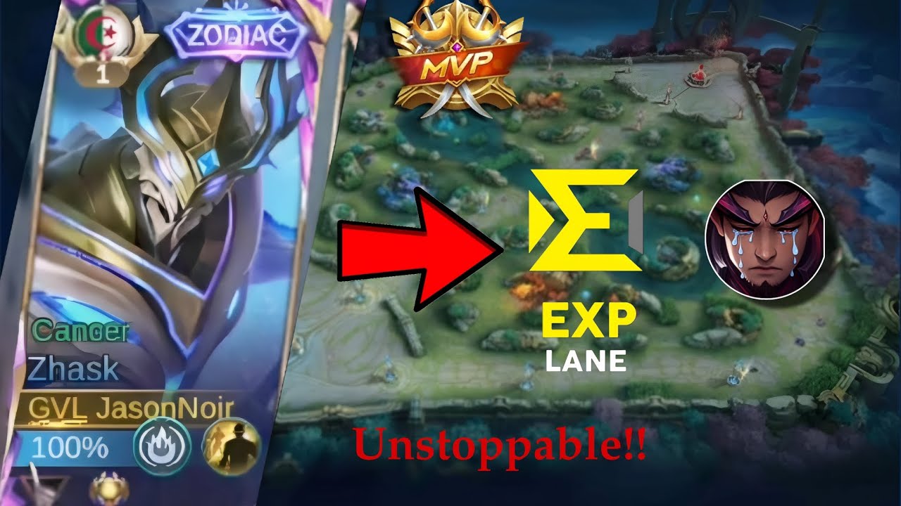 I Tried Zhask in Exp Lane / Top Global Build Mobile Legends 