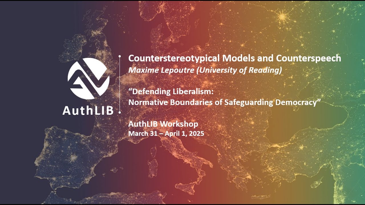 Maxime Lepoutre: Counterstereotypical Models and Counterspeech