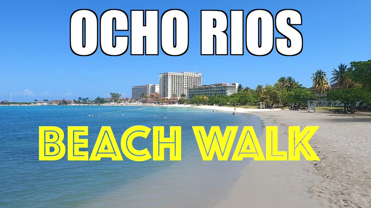 Ocho Rios Beach Walk Full 4K Walking Tour - Jamaica