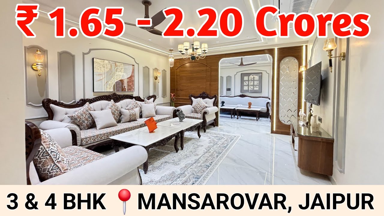 Ultra Luxurious 4 BHK Flats tour 📍Mansarovar Jaipur | RERA & JDA Approved | 9119289728
