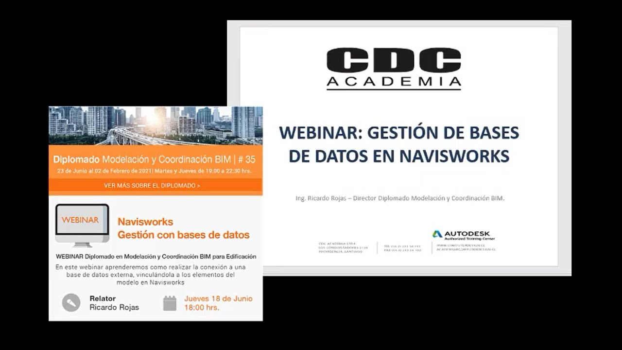 Webinar Navisworks Gestión de base de datos Diplomado Modelación y Coordinación con Ricardo Rojas