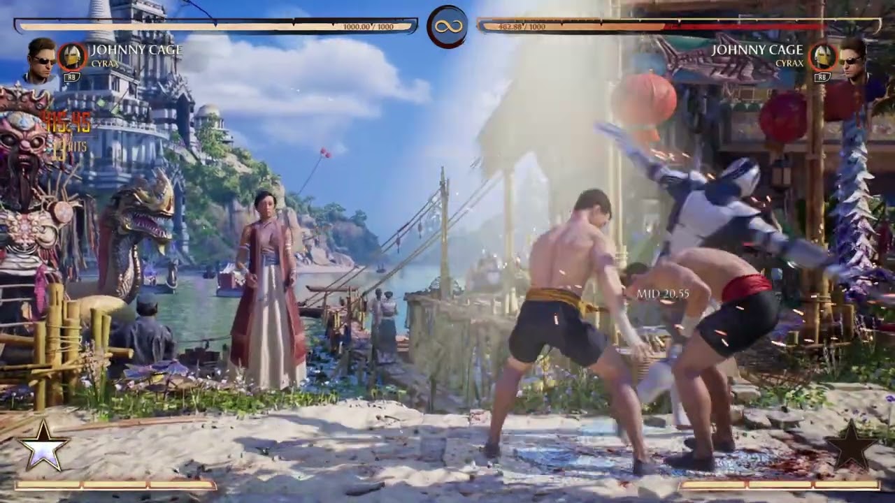 MK1 Johnny Cage (Cyrax) - 50% Meterless Hype Combo