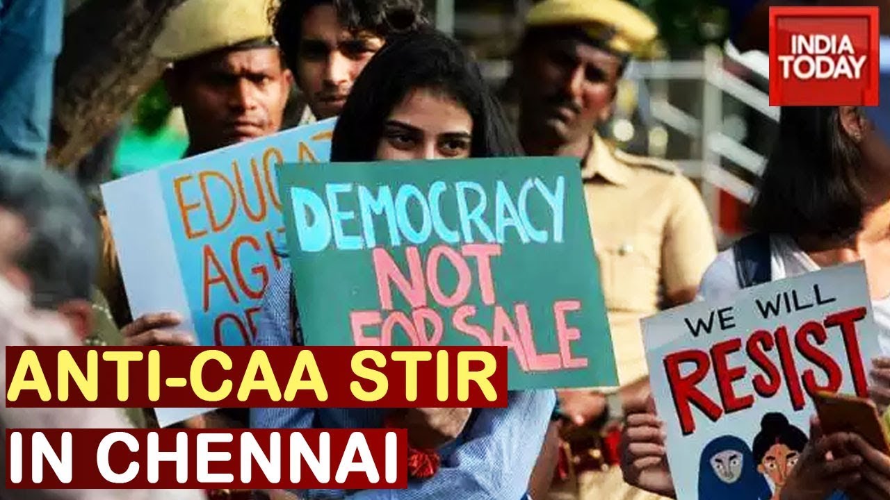 Massive Anti-CAA Protest Heading To Governor's Palace In Chennai | Watch Live