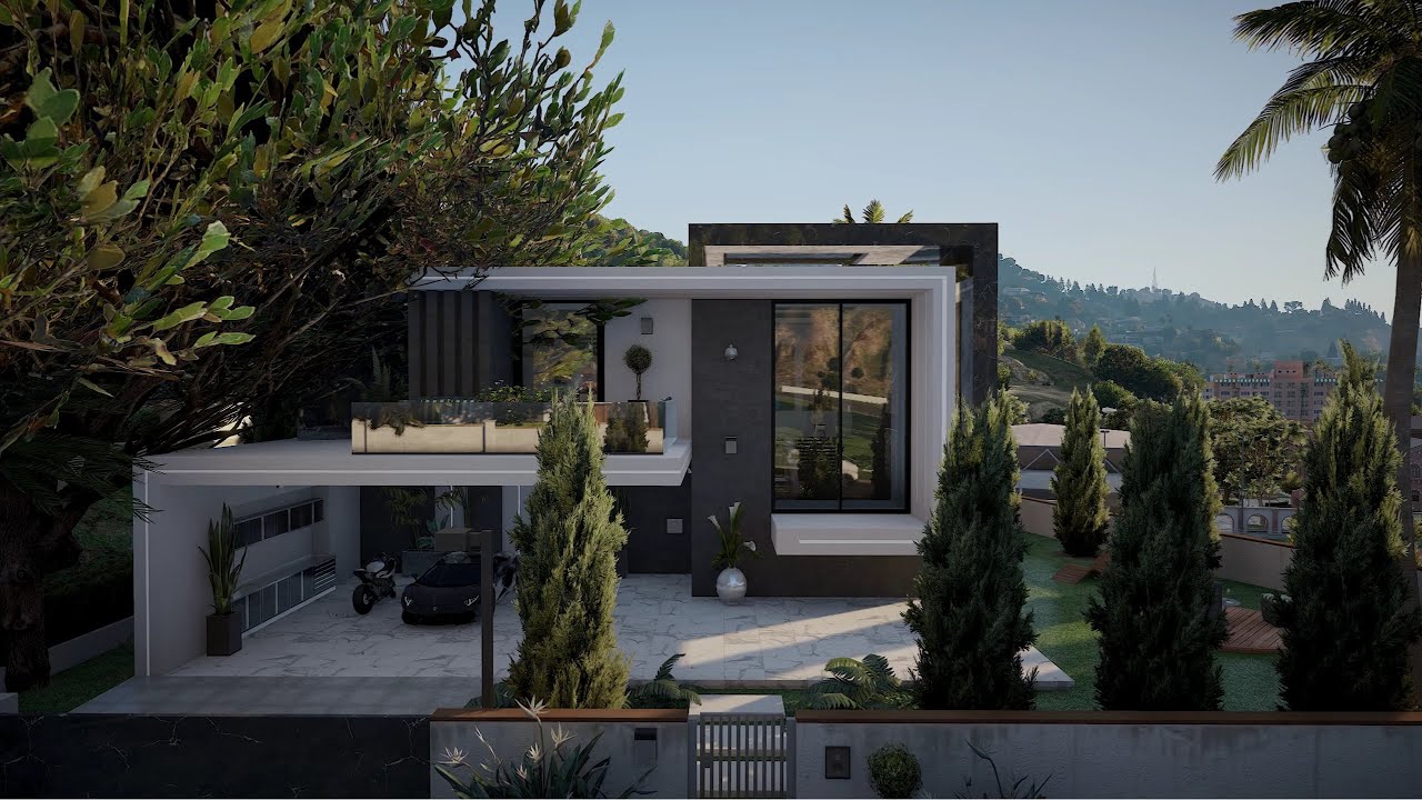 GTA 5 Enhanced Raytracing & Mods Modern House Small Designer Villa