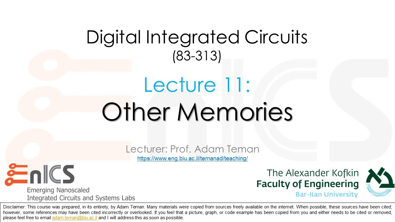 VLSI - Lecture 11a: Other Memories
