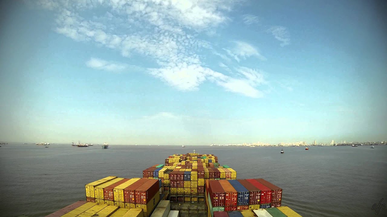 Time-lapse (120x): departure Nhava Sheva (Mumbai, India) [4K/ UHD, 60fps]
