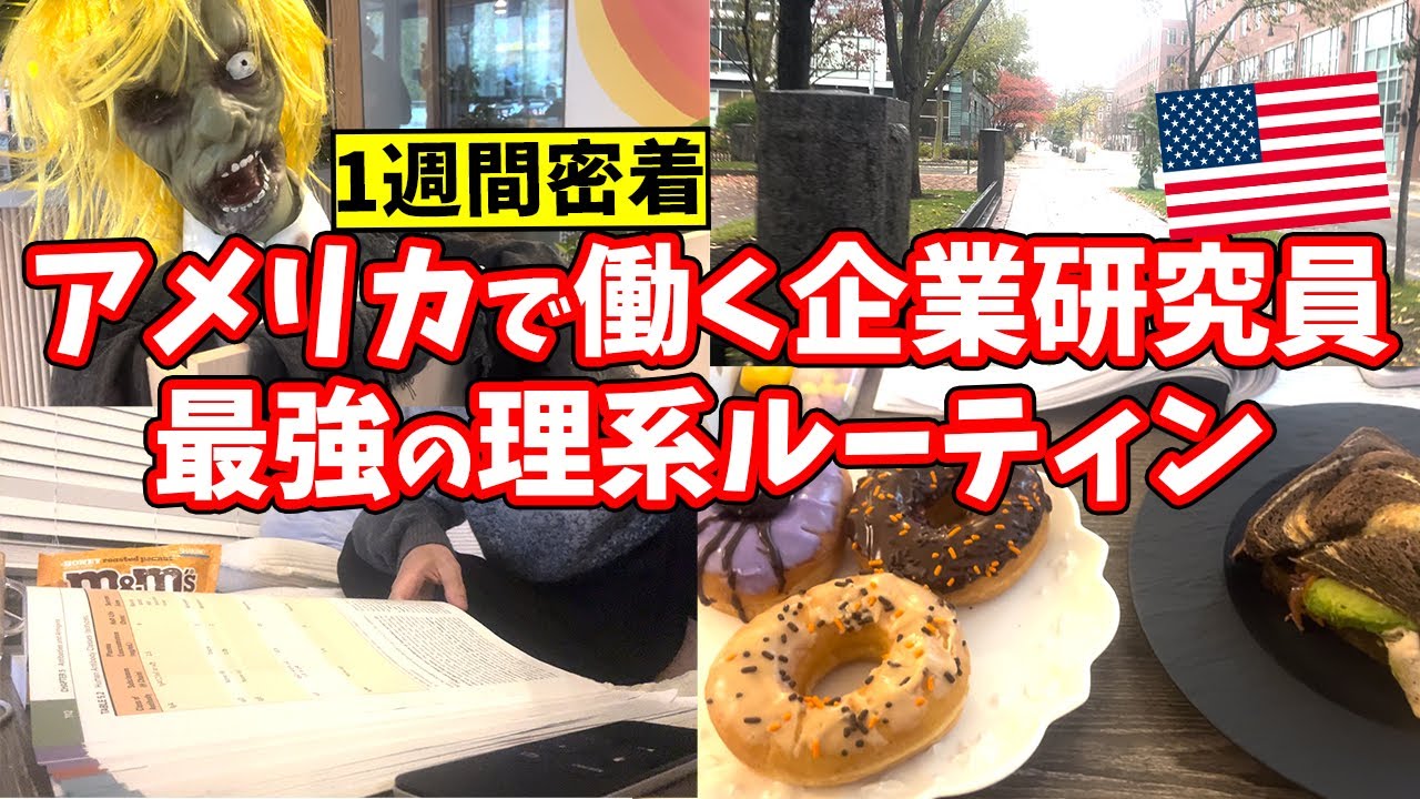 【理系】アメリカの大企業で働く37歳研究員の平日１週間に密着！