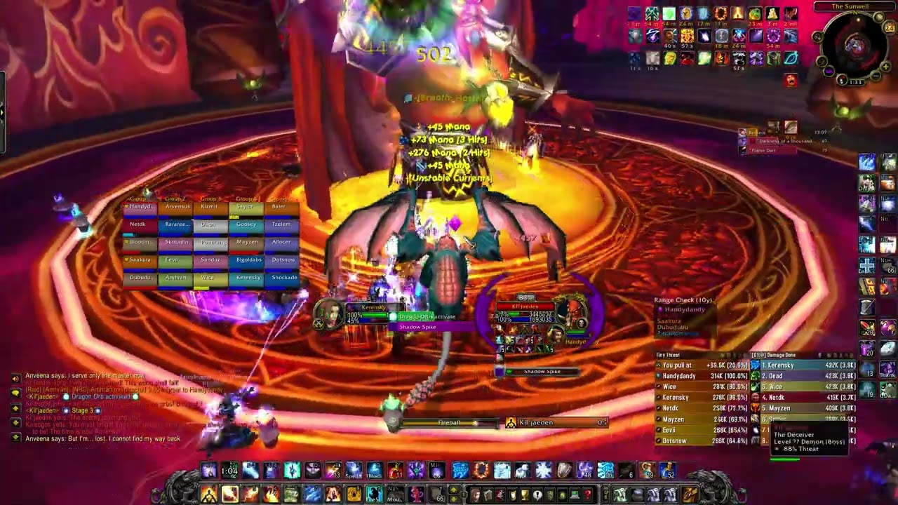 99 PARSE World of Warcraft Pre-Patch Kil'jaeden Fire Mage POV