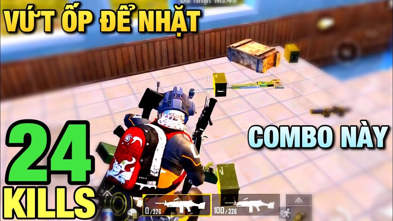 VÁC 2 CÂY SÚNG KHỦNG 500 VIÊN ĐẠN | Combo không cần thay đạn | 24 Kills Solo Vs Squad PUBG Mobile