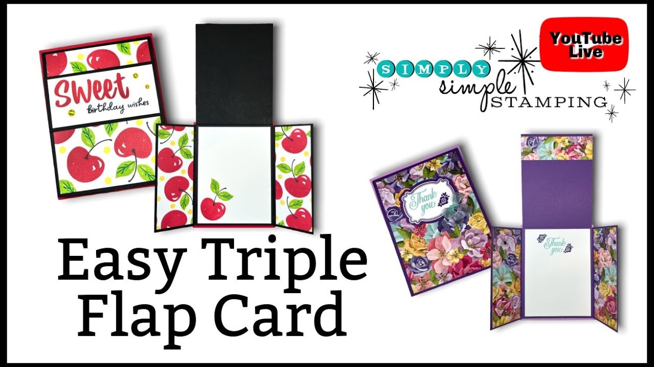 🔴 What's An Easy Fun Fold To Make? This Adorable Triple Flap Card!