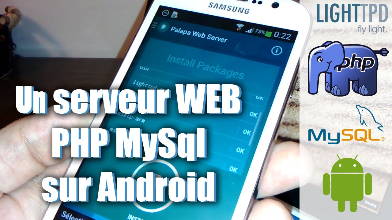 Un serveur web Php Mysql sur Android