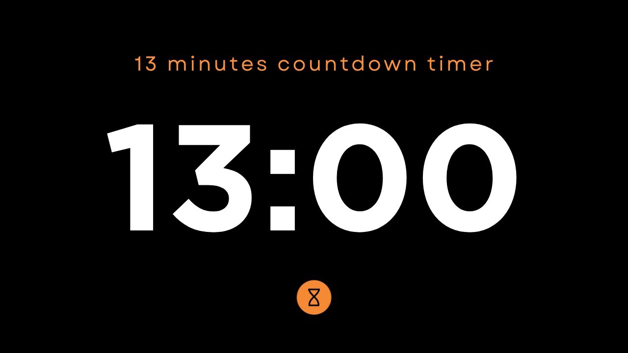 13 Minute Countdown Timer ⏳