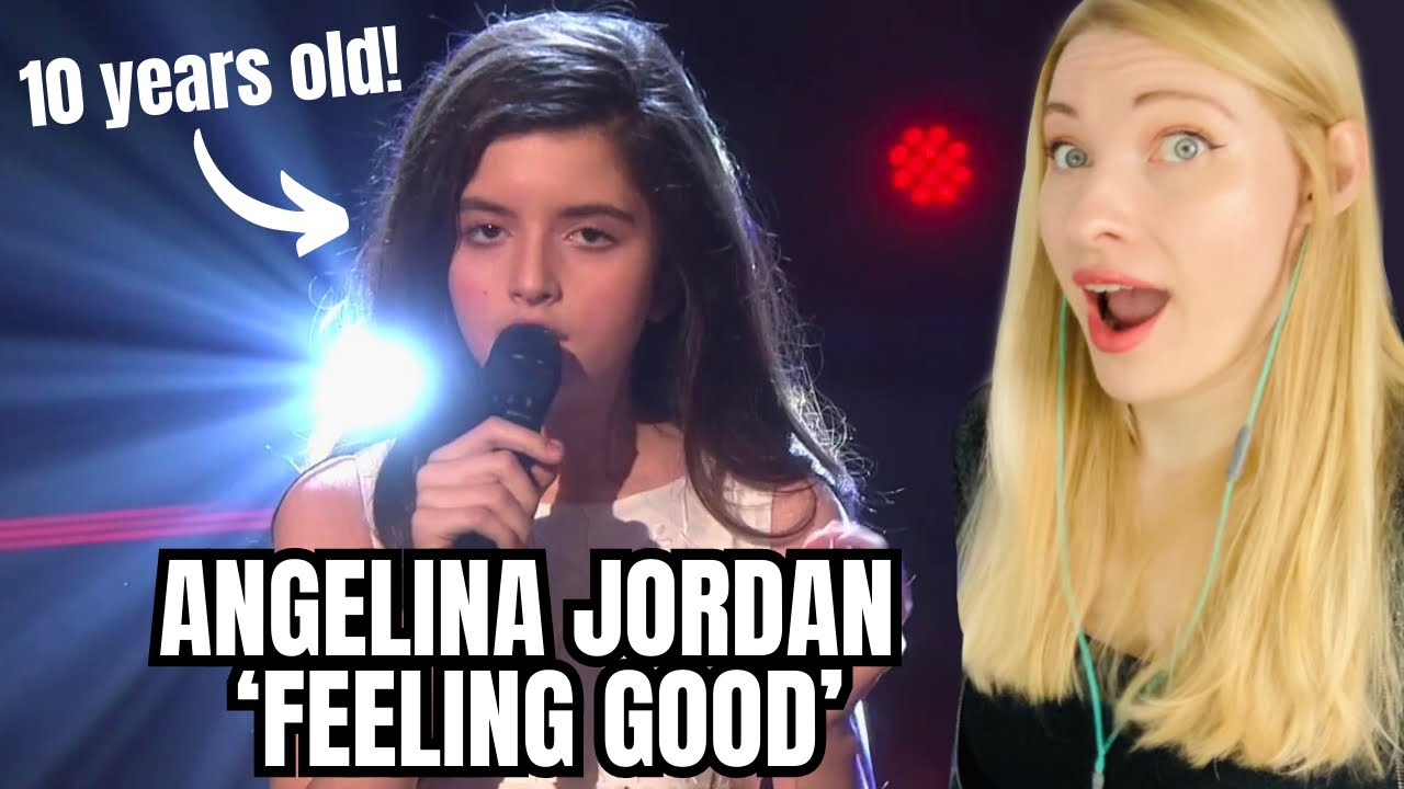 Реакция преподавателя вокала: Анджелина Джордан (10 лет) — Feeling Good (прямой эфир на The Strea...