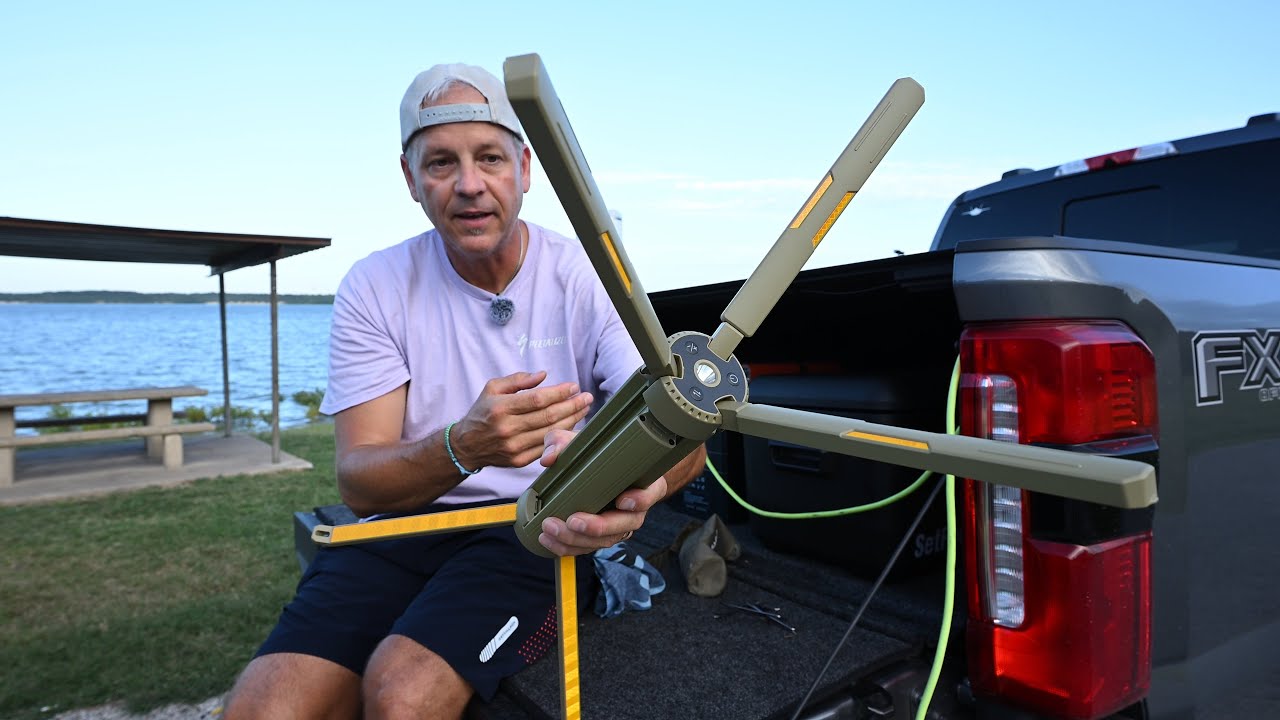 BougeRV's unique TELESCOPING table camping lamp